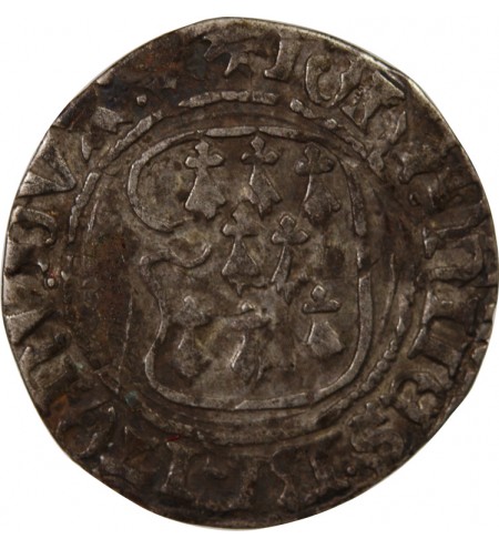 DUCHE DE BRETAGNE, JEAN V - BLANC A LA TARGE 1399 / 1442