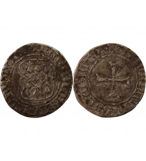 DUCHE DE BRETAGNE, JEAN V - BLANC A LA TARGE 1399 / 1442 2