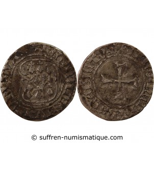 DUCHE DE BRETAGNE, JEAN V - BLANC A LA TARGE 1399 / 1442