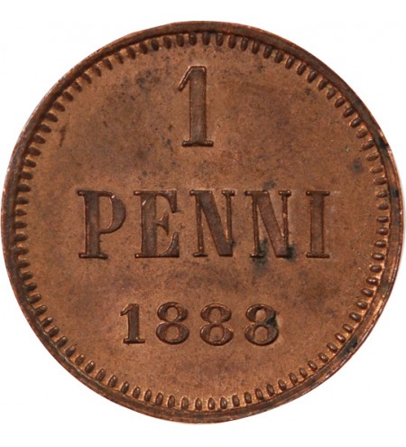 FINLANDE, ALEXANDRE III - 1 PENNI 1888