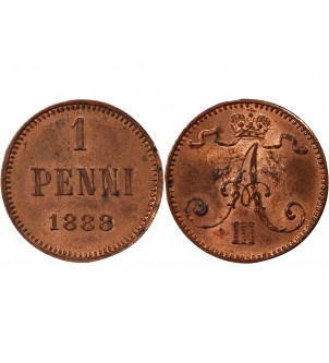 FINLANDE, ALEXANDRE III - 1 PENNI 1888 2