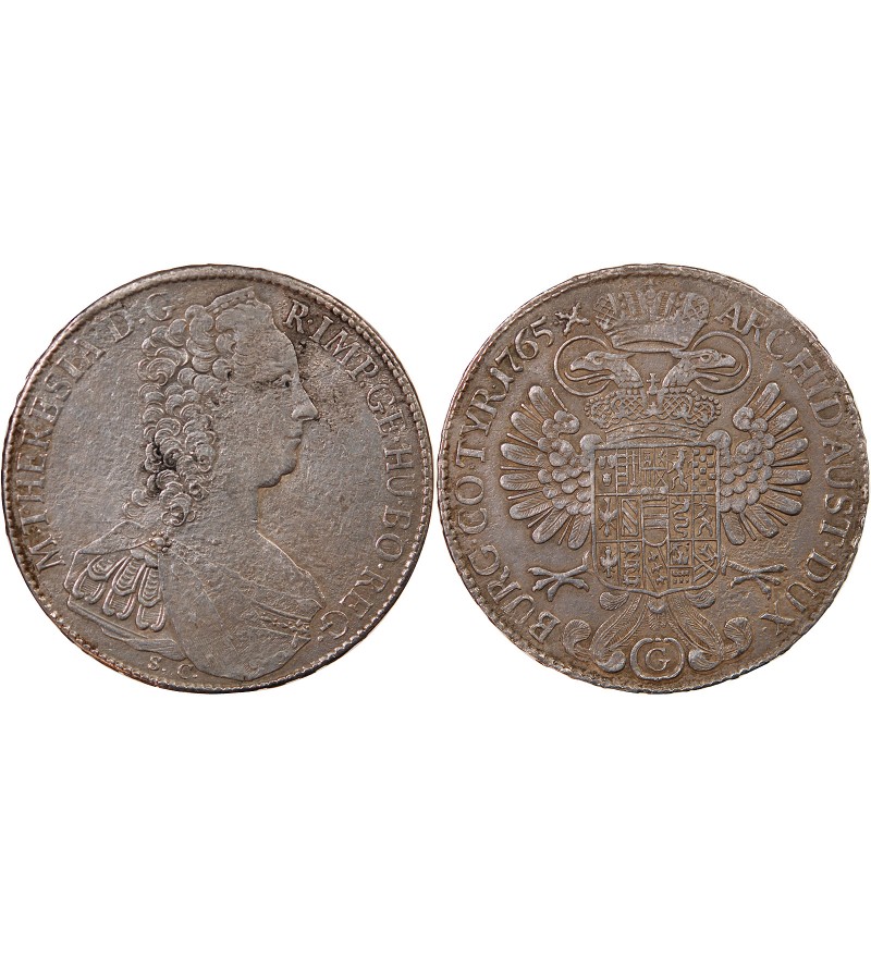 MARGRAVIAT DE BURGAU, MARIE-THÉRÈSE - THALER ARGENT 1765 GÜNZBURG