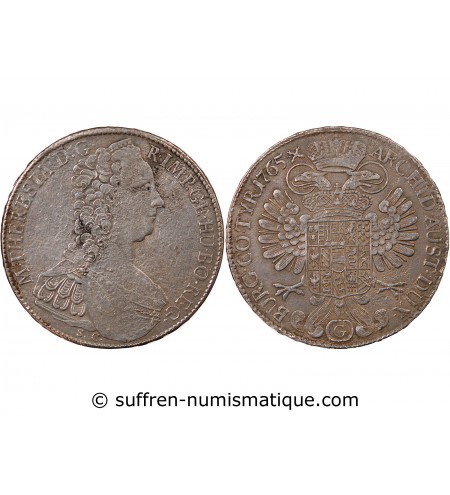 MARGRAVIAT DE BURGAU, MARIE-THÉRÈSE - THALER ARGENT 1765 GÜNZBURG