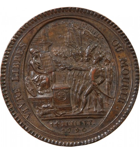 MONNAIE DE CONFIANCE - MONNERON 5 SOLS AU SERMENT 1792 L'AN IV