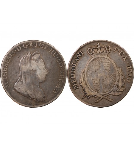 DUCHÉ DE MILAN, MARIE-THÉRÈSE - SCUDO ARGENT 1780 MILAN