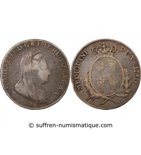 DUCHÉ DE MILAN, MARIE-THÉRÈSE - SCUDO ARGENT 1780 MILAN