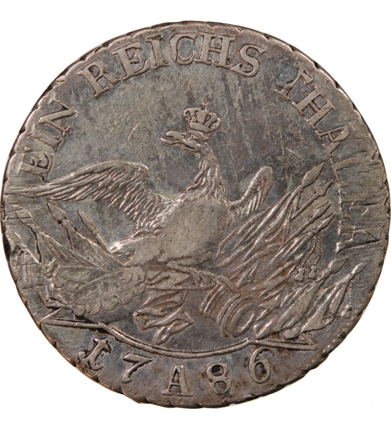 PRUSSE, FREDERIC II - THALER ARGENT 1786 A BERLIN