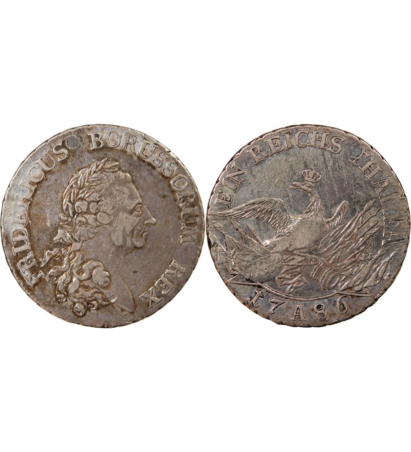 PRUSSE, FREDERIC II - THALER ARGENT 1786 A BERLIN