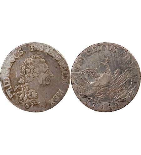 PRUSSE, FREDERIC II - THALER ARGENT 1786 A BERLIN
