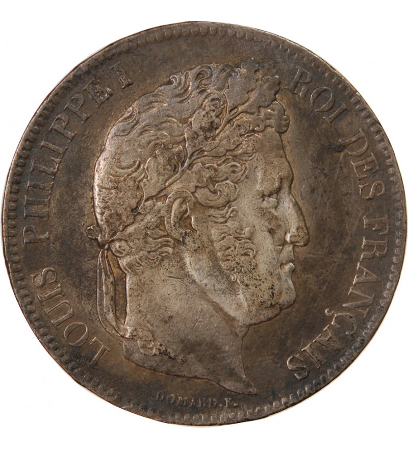 LOUIS PHILIPPE﻿ - 5 FRANCS ARGENT 1832 BB STRASBOURG "Type Domard, Tr relief"