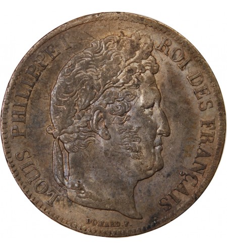 LOUIS PHILIPPE﻿ - 5 FRANCS ARGENT 1839 A PARIS "Type Domard, Tr relief"