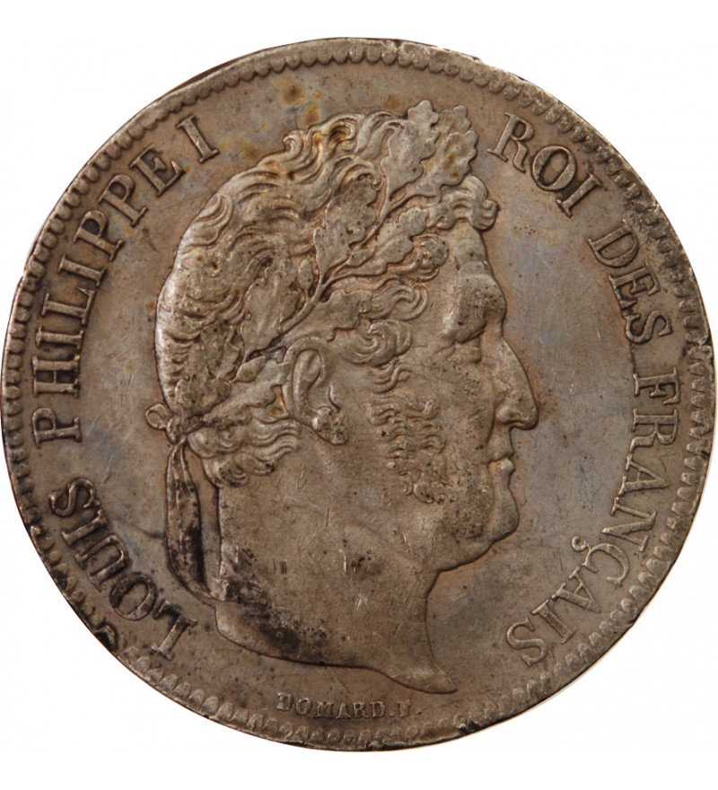 LOUIS PHILIPPE﻿ - 5 FRANCS ARGENT 1837 A PARIS "Type Domard, Tr relief"