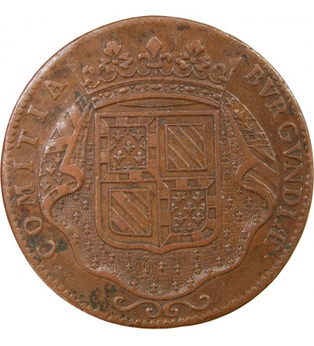 ETATS DE BOURGOGNE, LES PRINCES DE CONDÉ - JETON CUIVRE 1704