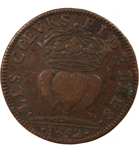 CONSEIL DU ROI, LOUIS XIII - JETON CUIVRE 1642