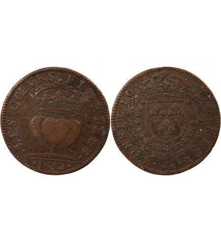 CONSEIL DU ROI, LOUIS XIII - JETON CUIVRE 1642