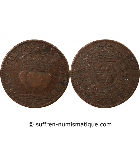 CONSEIL DU ROI, LOUIS XIII - JETON CUIVRE 1642