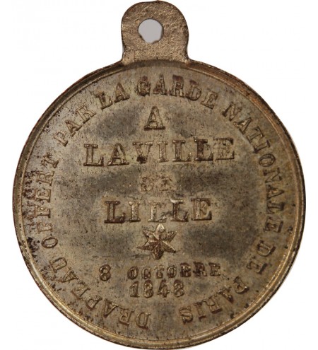 VILLE DE LILLE - MEDAILLE ETAIN 1848