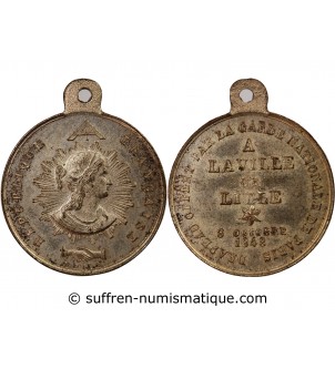 VILLE DE LILLE - MEDAILLE ETAIN 1848 2