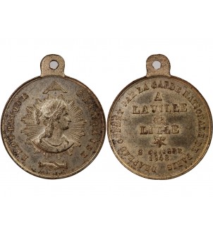 VILLE DE LILLE - MEDAILLE ETAIN 1848