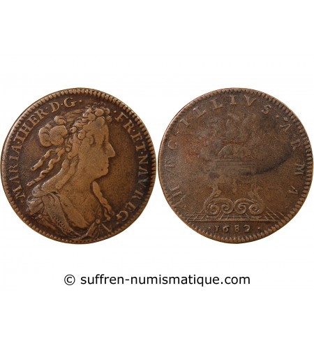 MARIE-THERESE – JETON CUIVRE 1682