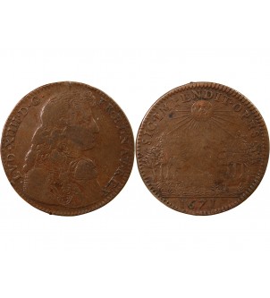 LOUIS XIV – JETON CUIVRE 1671 2