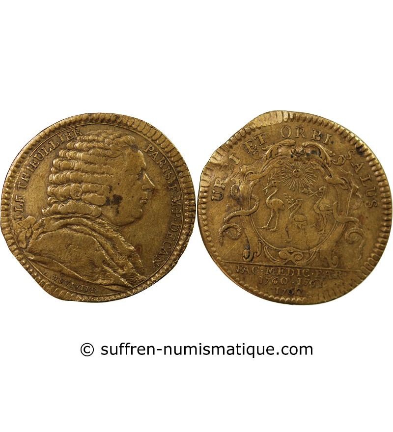 FACULTE DE MEDECINE DE PARIS - JETON LAITON 1762