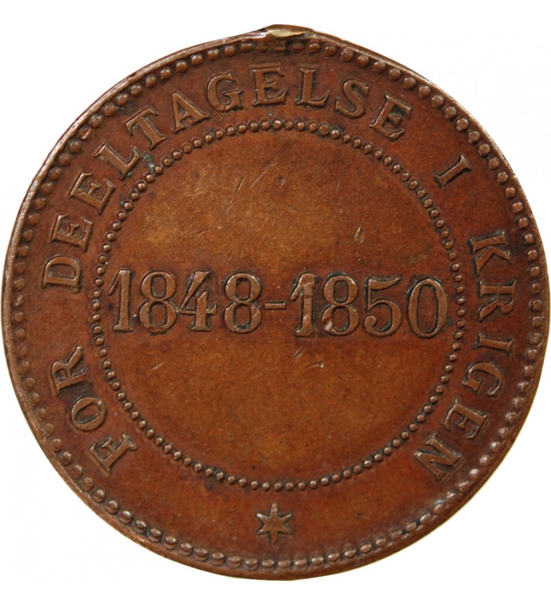 DANEMARK, FREDERIK VII - MEDAILLE DE GUERRE 1850