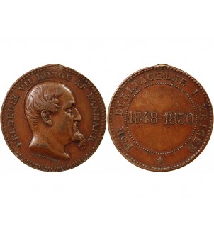 DANEMARK, FREDERIK VII - MEDAILLE DE GUERRE 1850 2
