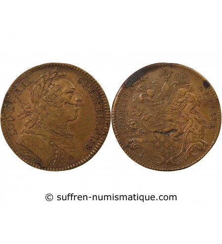 ETATS D'ARTOIS, LOUIS XV - JETON LAITON - Emission de 1750