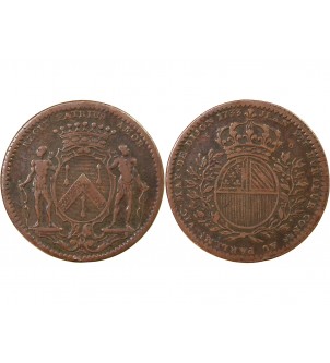 MAIRE DE DIJON, JEAN-PIERRE BURTEUR - JETON CUIVRE 1733 2