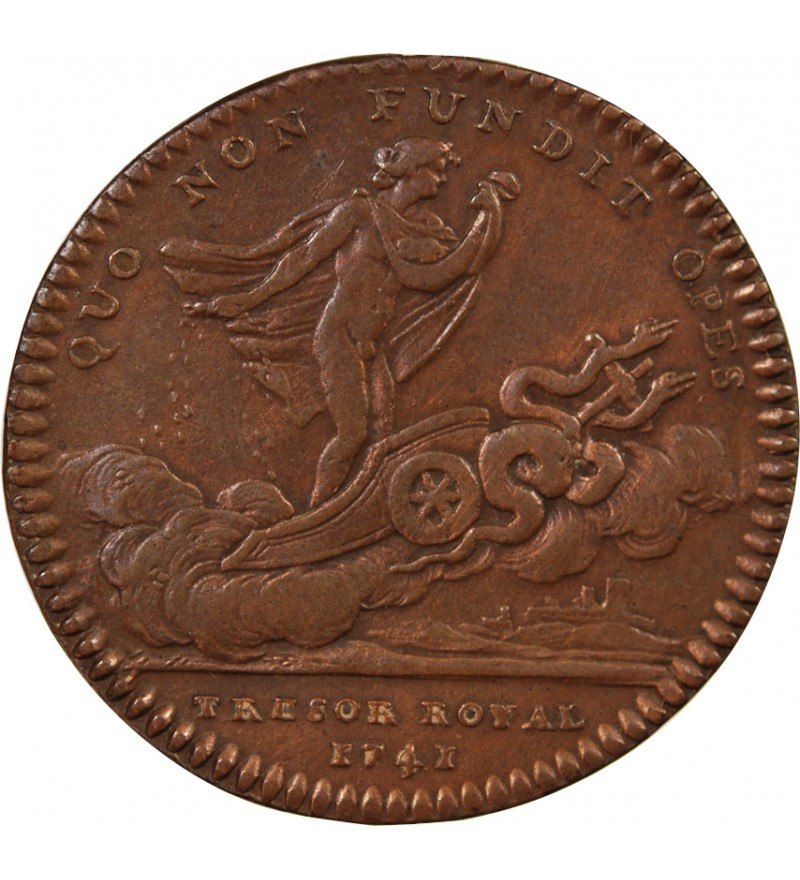 TRESOR ROYAL, LOUIS XIV - JETON CUIVRE 1741