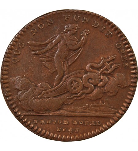 TRESOR ROYAL, LOUIS XIV - JETON CUIVRE 1741