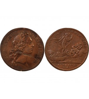 TRESOR ROYAL, LOUIS XIV - JETON CUIVRE 1741 2