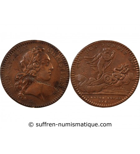 TRESOR ROYAL, LOUIS XIV - JETON CUIVRE 1741