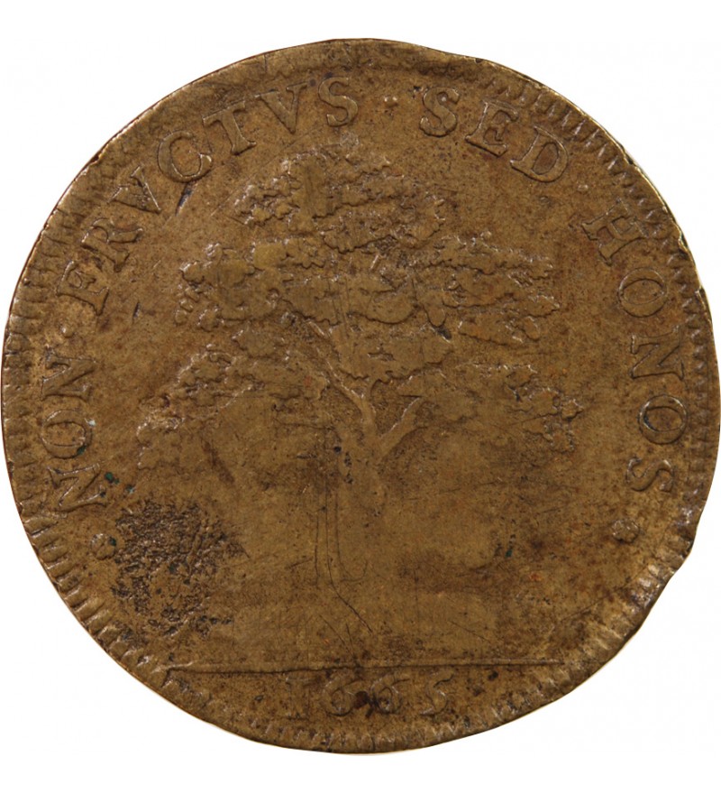SEIGNEURIE DE LEVEVILLE, PIERRE MAISSAT – JETON LAITON 1665