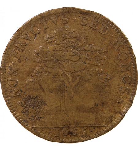 SEIGNEURIE DE LEVEVILLE, PIERRE MAISSAT – JETON LAITON 1665