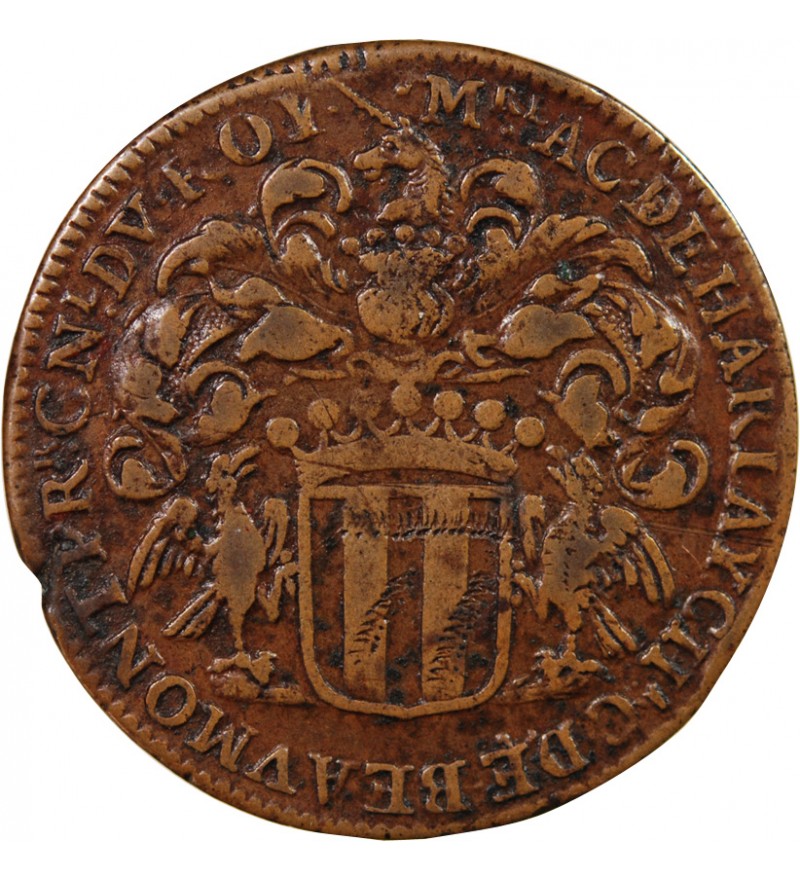 COMTE DE BEAUMONT, ACHILLE DE HARLAY – JETON CUIVRE 1672
