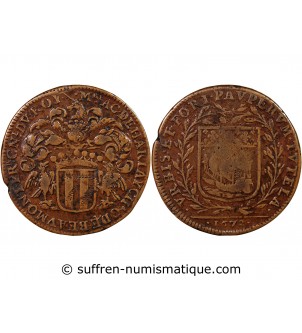 COMTE DE BEAUMONT, ACHILLE DE HARLAY – JETON CUIVRE 1672