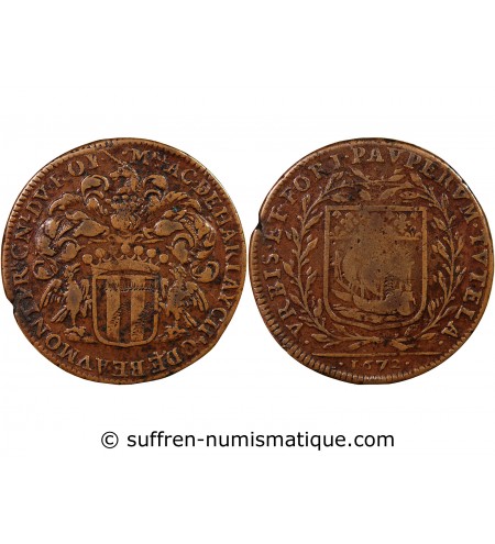 COMTE DE BEAUMONT, ACHILLE DE HARLAY – JETON CUIVRE 1672