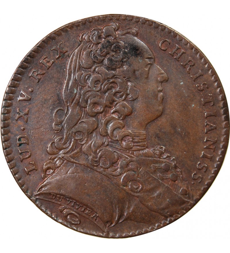 PARTIES CASUELLES, LOUIS XV – JETON CUIVRE 1716