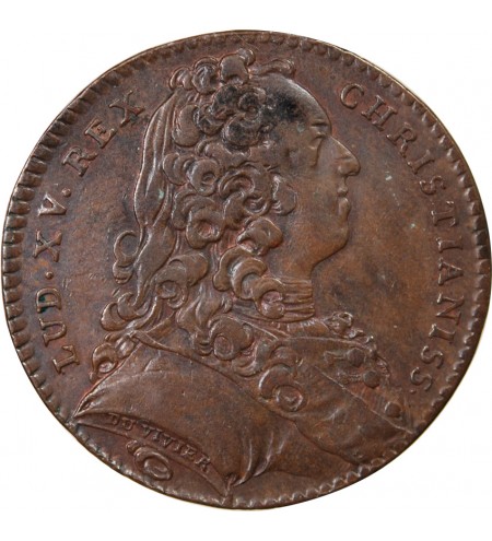 PARTIES CASUELLES, LOUIS XV – JETON CUIVRE 1716