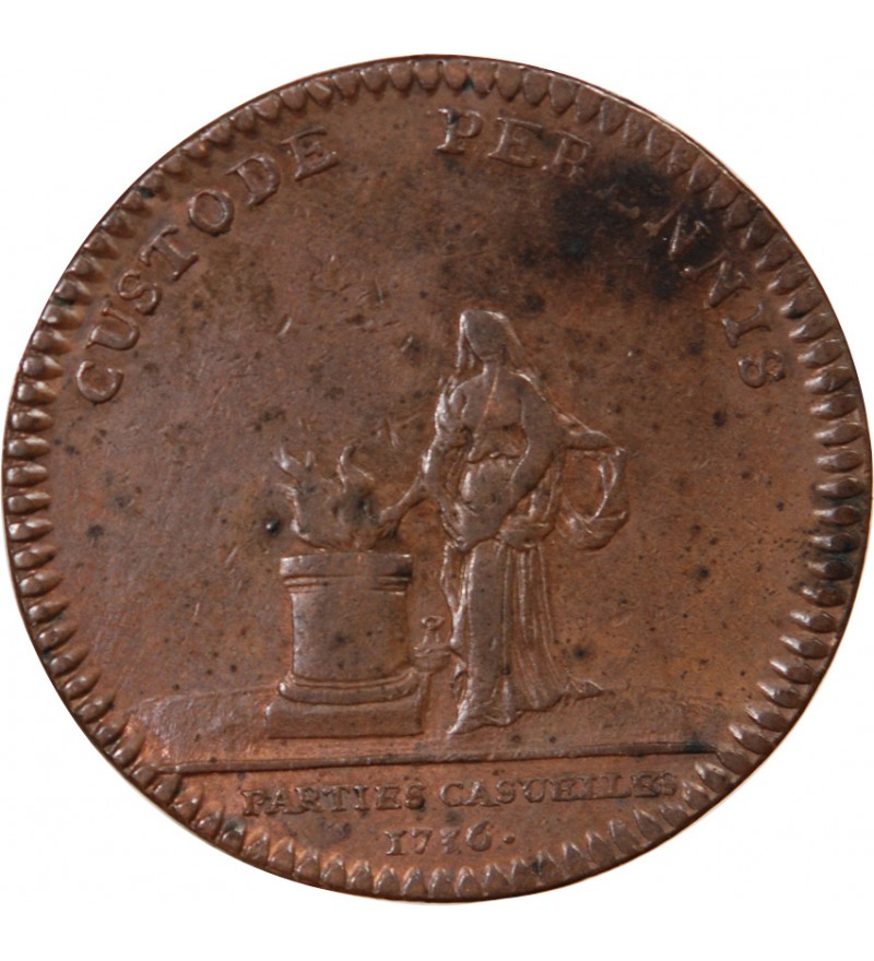 PARTIES CASUELLES, LOUIS XV – JETON CUIVRE 1716