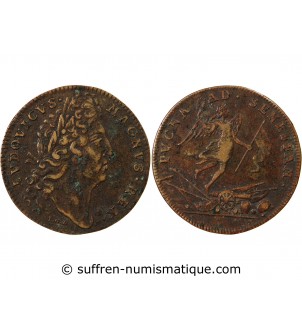 BATAILLE DE SENEFFE, LOUIS XIV – JETON LAITON