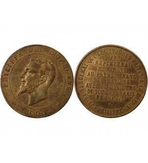 PHILIPPE, DUC D'ORLEANS - MEDAILLE LAITON 1900 2