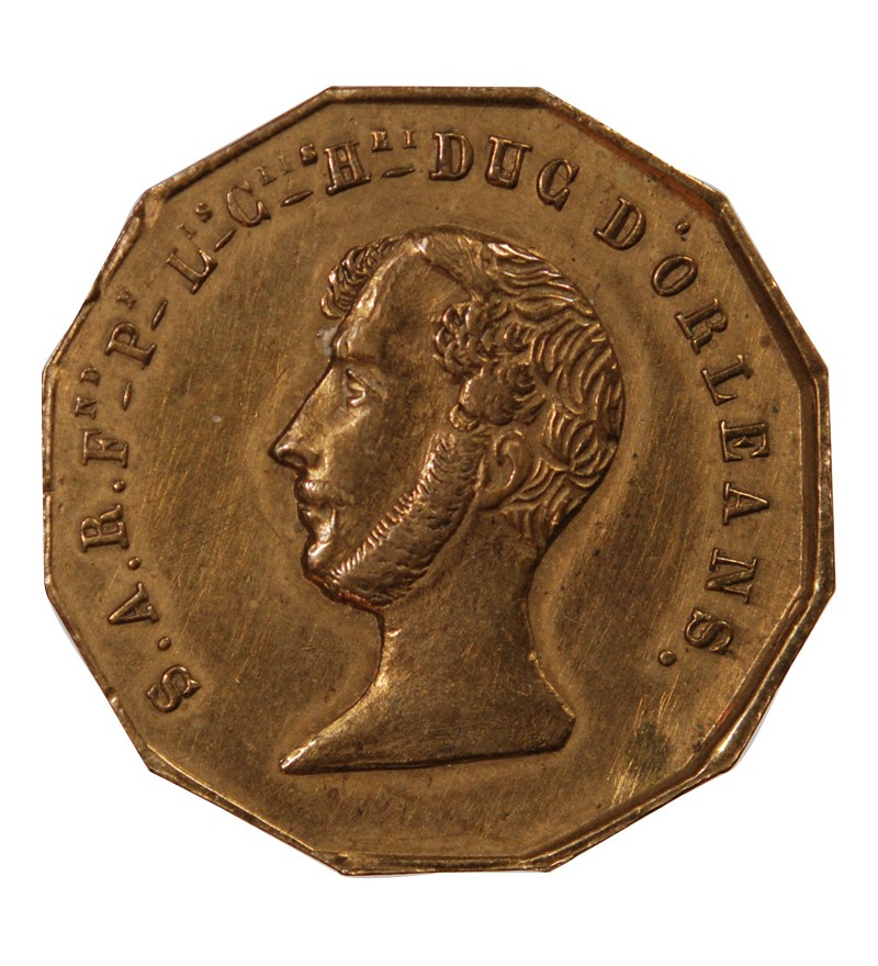 LE DUC D'ORLEANS - MEDAILLE LAITON 1842
