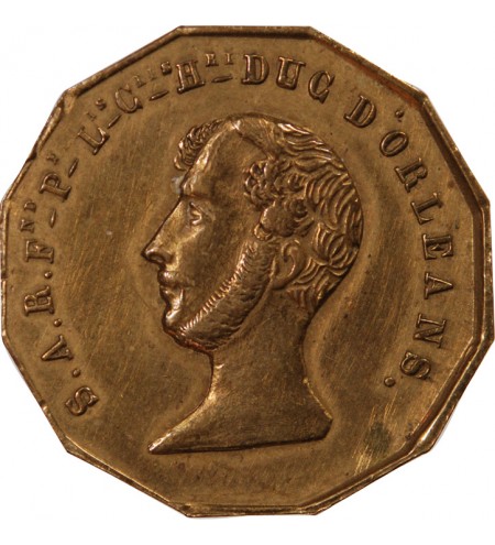 LE DUC D'ORLEANS - MEDAILLE LAITON 1842