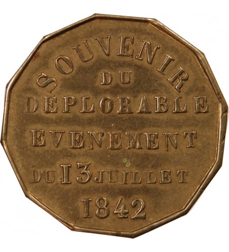 LE DUC D'ORLEANS - MEDAILLE LAITON 1842