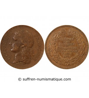 ADMINISTRATION DES MONNAIES - MEDAILLE CUIVRE 1878