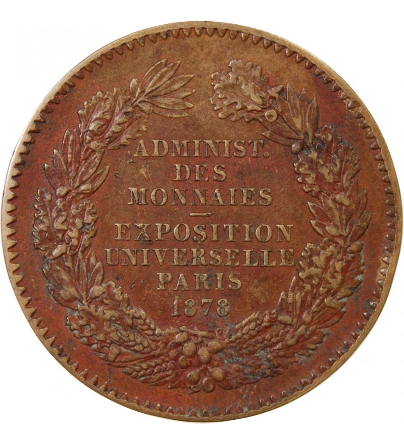 ADMINISTRATION DES MONNAIES - MEDAILLE CUIVRE 1878