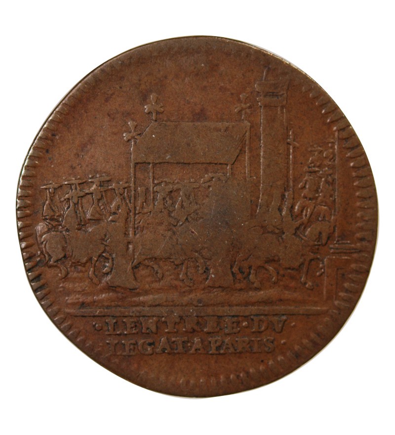ENTREE DU LEGAT A PARIS, MARIE-THERESE - JETON CUIVRE